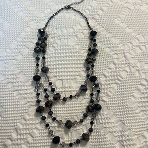 Elegant Black Beaded Necklace